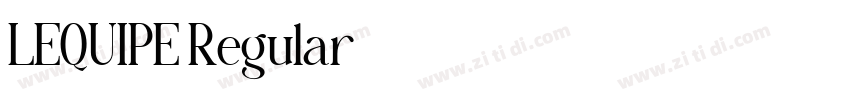 LEQUIPE Regular字体转换